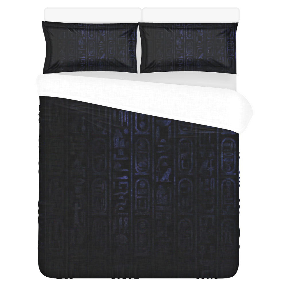 HIEROGLYH 3-Piece Bedding Set