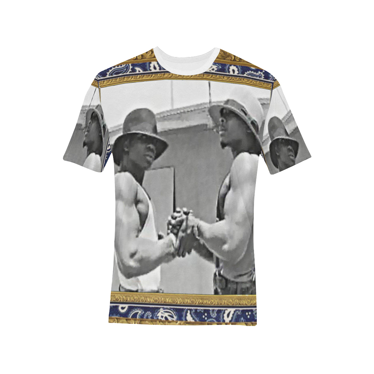 TOOKIE AND RAY RAY Men's All Over Print T-Shirt (Solid Color Neck) (Model T63)