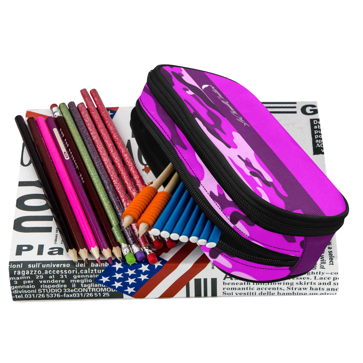 CAMOUFLAGE Pencil Pouch/Large