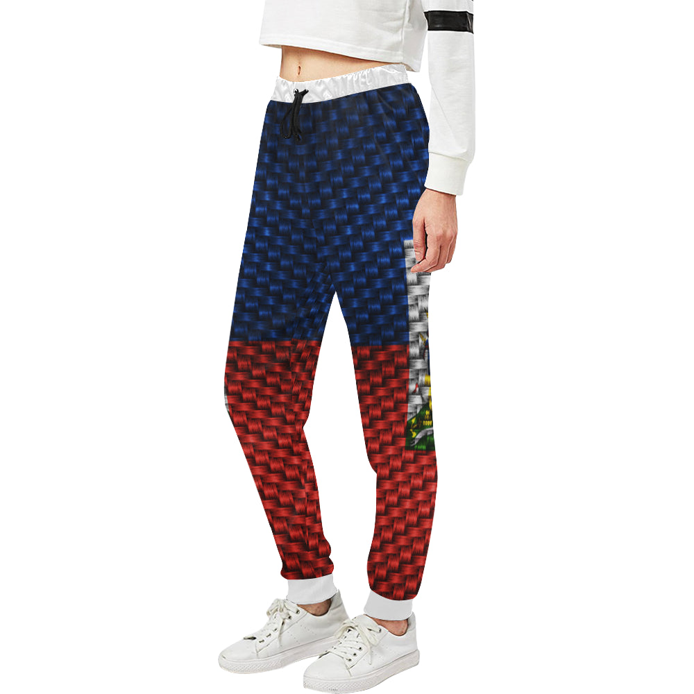 HAITI FLAG Women's All Over Print Sweatpants (Model L11)