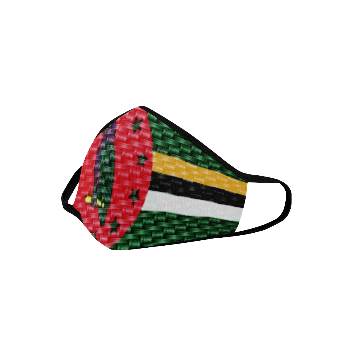 DOMINICA FLAG Mouth Mask in One Piece (2 Filters Included)
