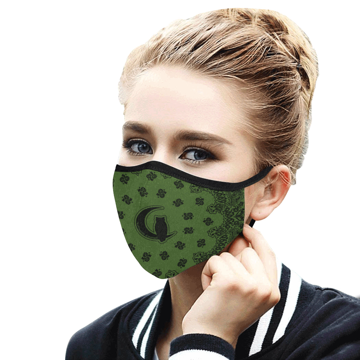 BANDANA KAKI Mouth Mask in One Piece (2 Filters Included)