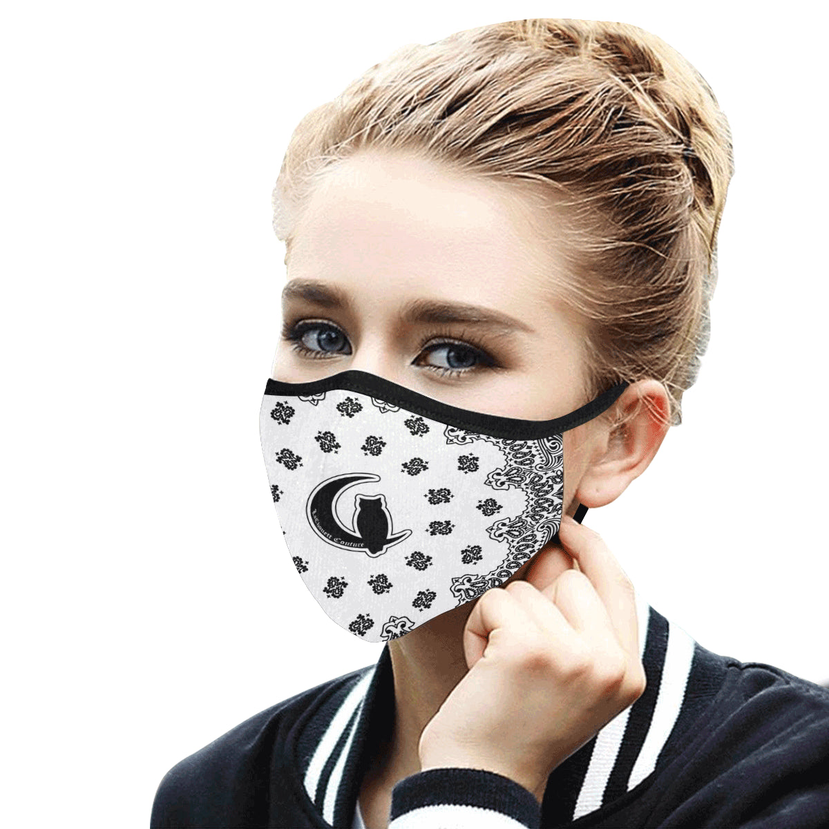 BANDANA WHT Mouth Mask in One Piece (2 Filters Included)