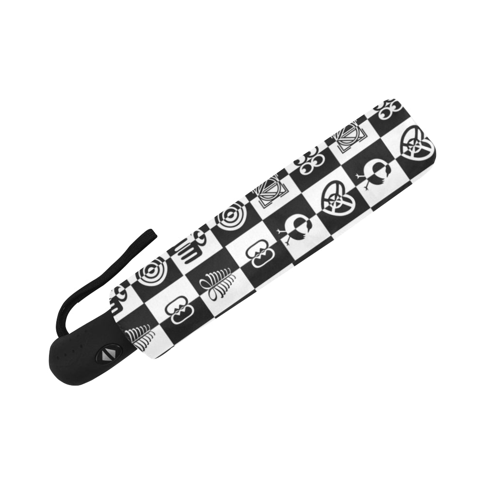 ADINKRA PUZZLE Auto-Foldable Umbrella