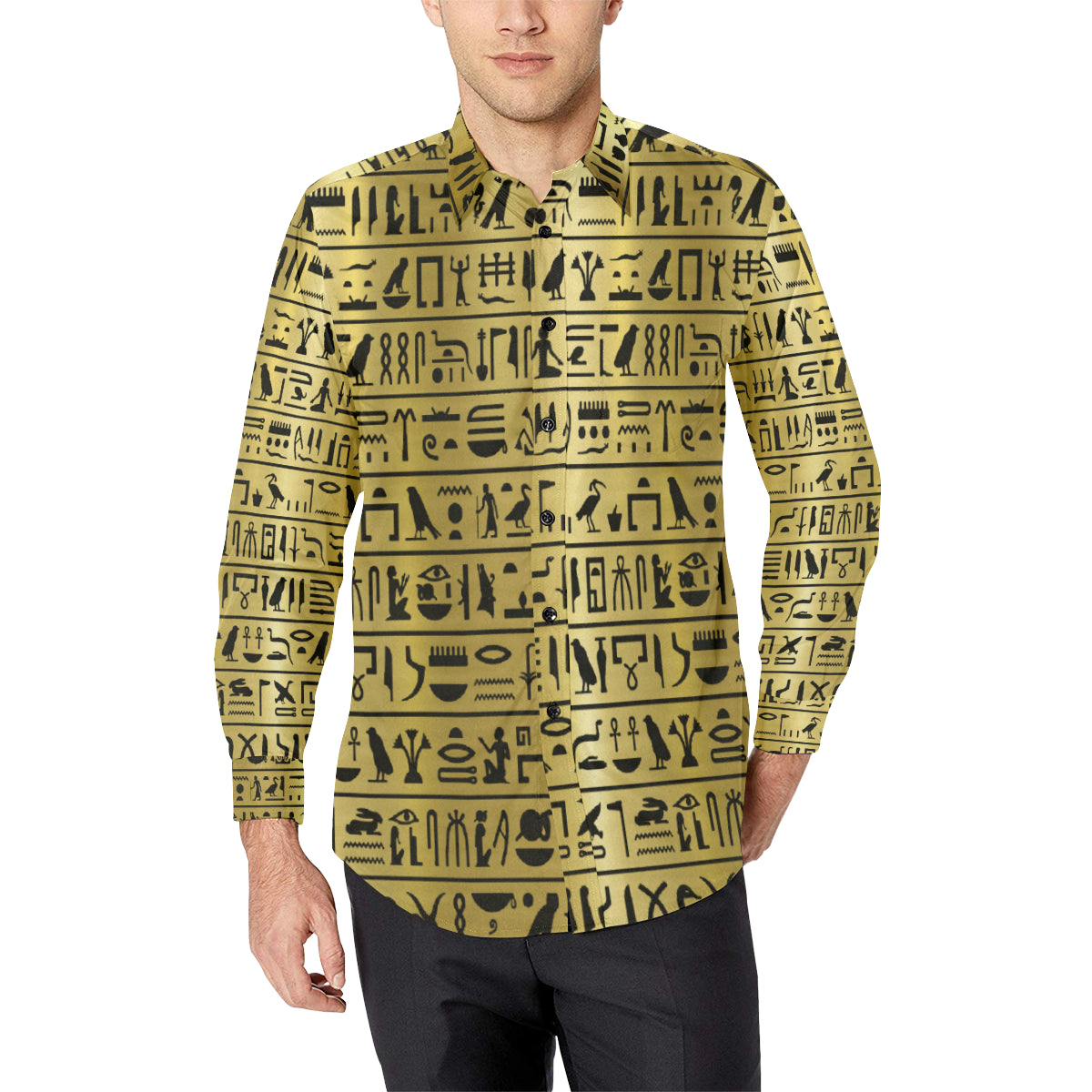 MEDU NETER Men's All Over Print Casual Dress Shirt (Model T61)
