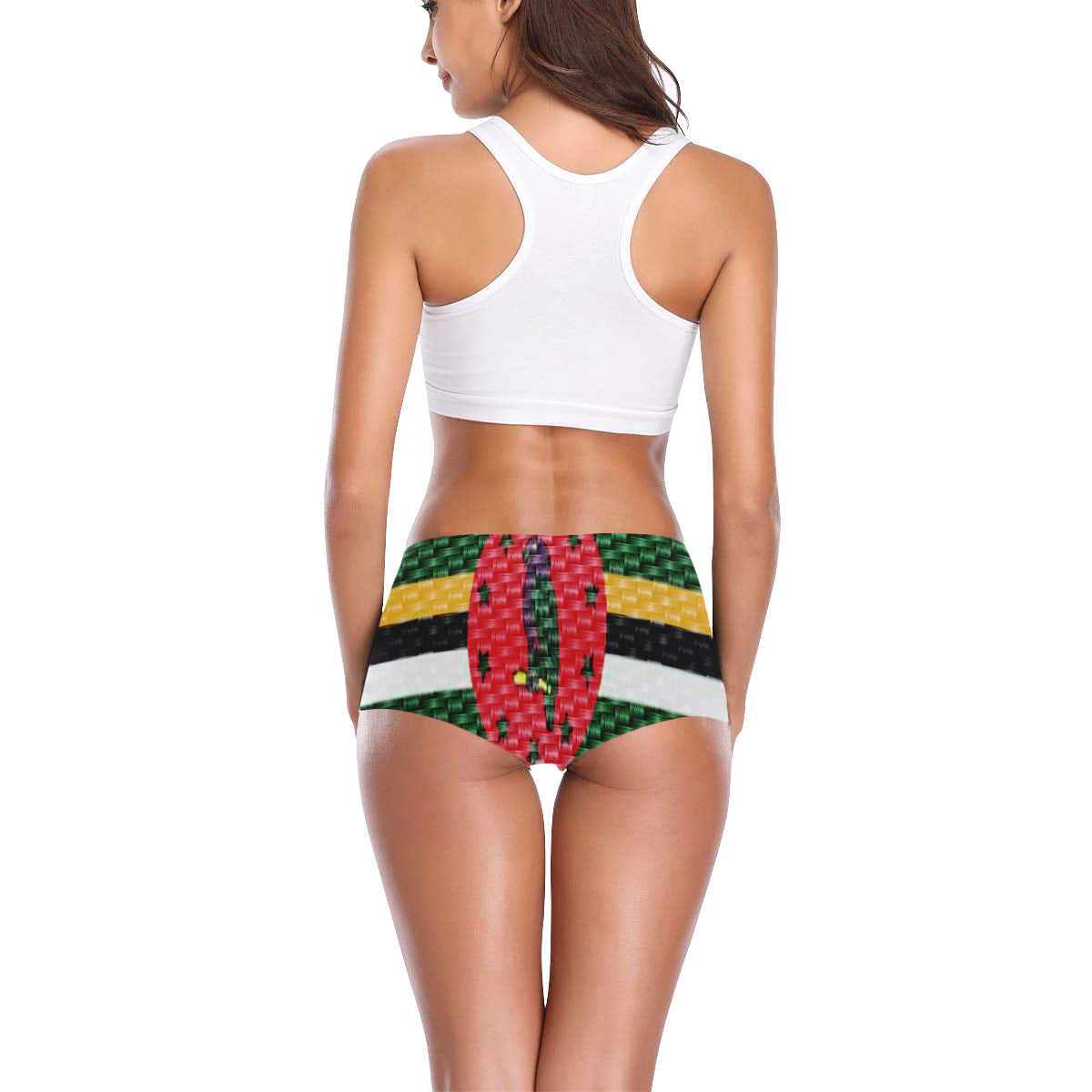 DOMINICA FLAG Women's All Over Print Boyshort Panties