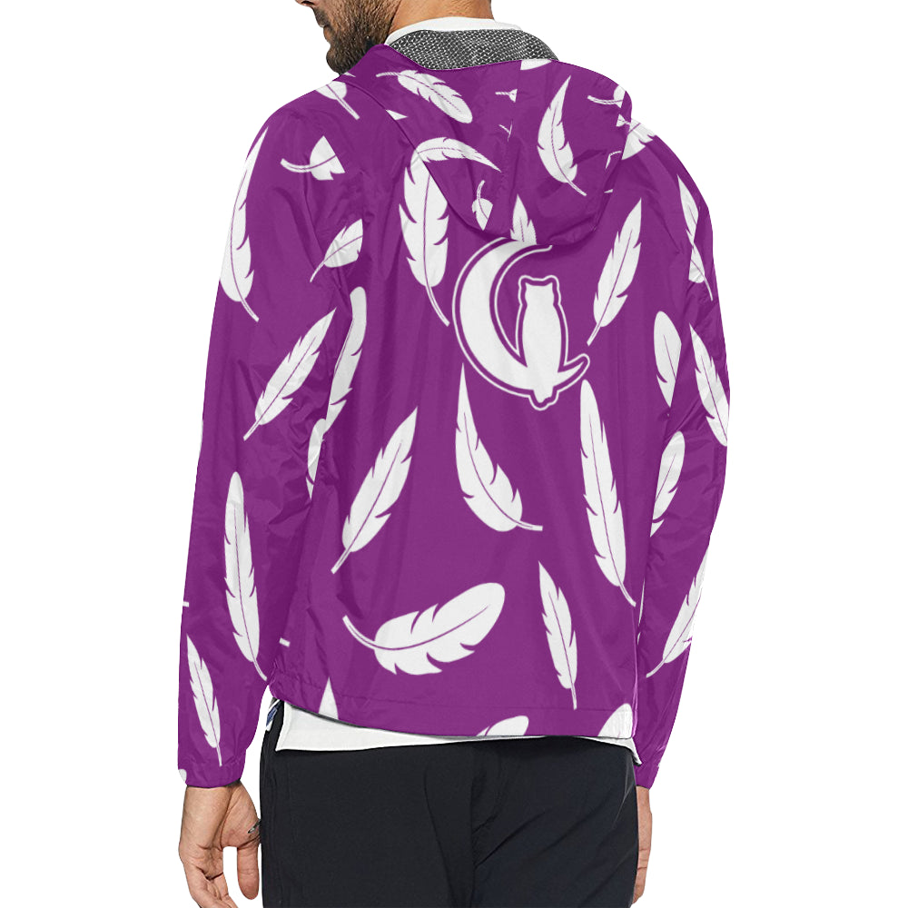 FEATHER GRAPE Unisex All Over Print Windbreaker