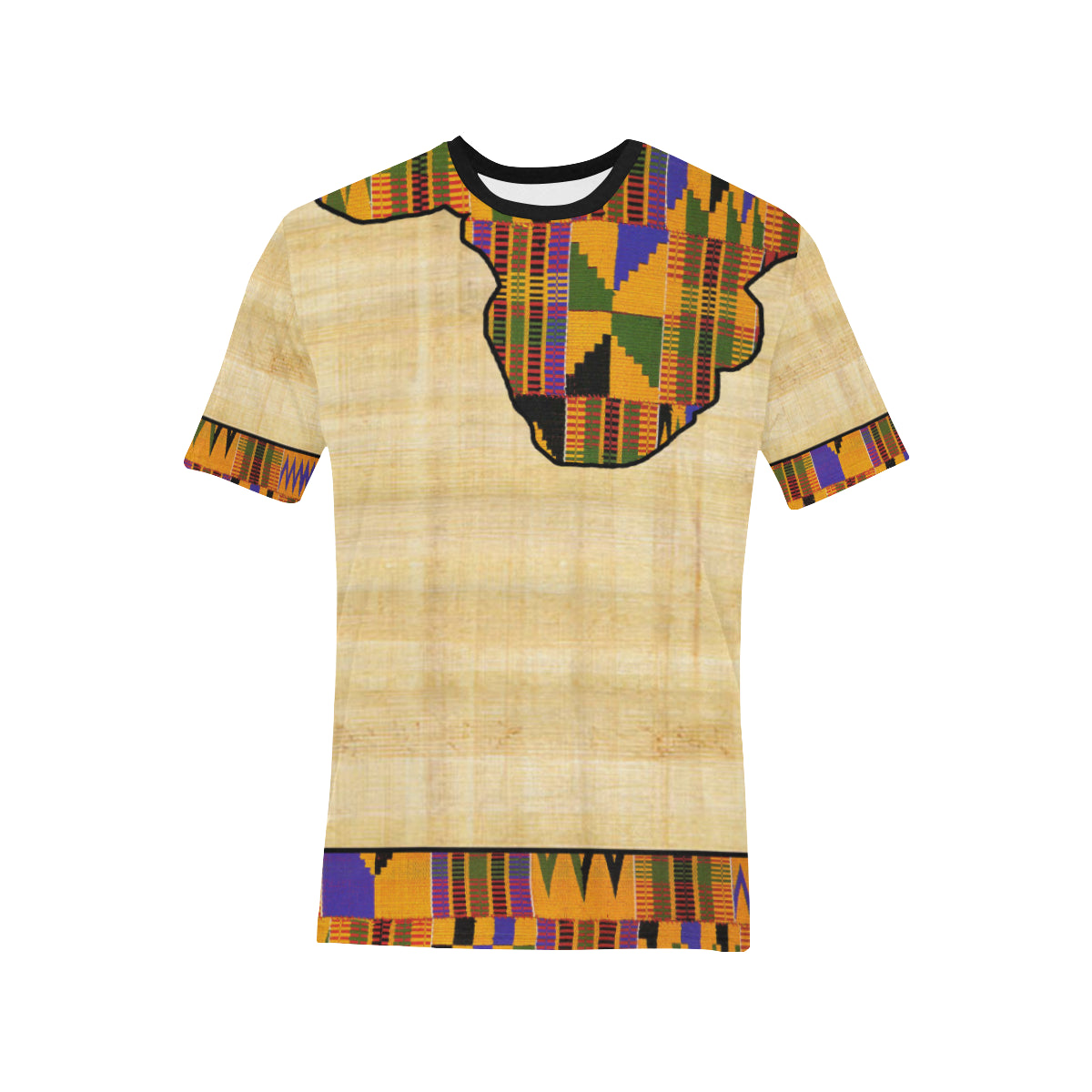 NILE VALLEY Men's All Over Print T-Shirt (Solid Color Neck) (Model T63)