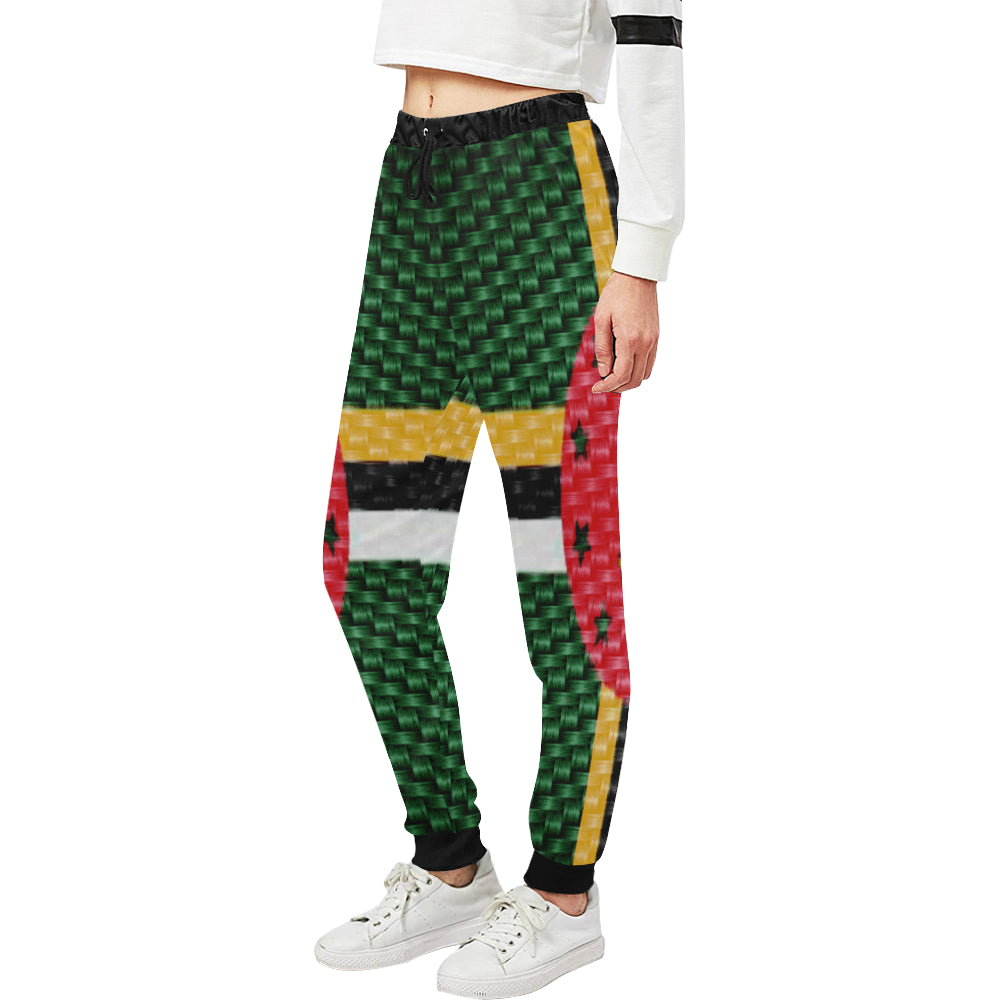 DOMINICA FLAG Women's All Over Print Sweatpants (Model L11)