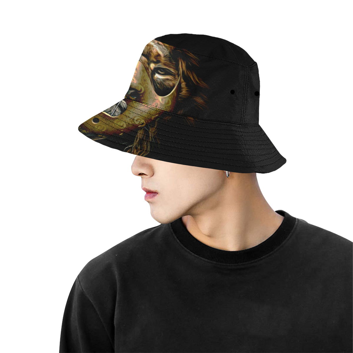LION All Over Print Bucket Hat for Men