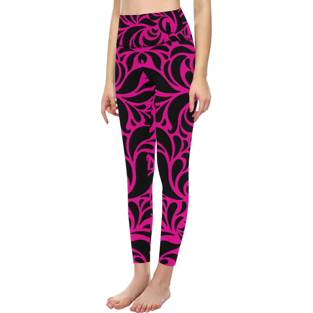 GORGEOUS PINKISH All Over Print High-Waisted Leggings