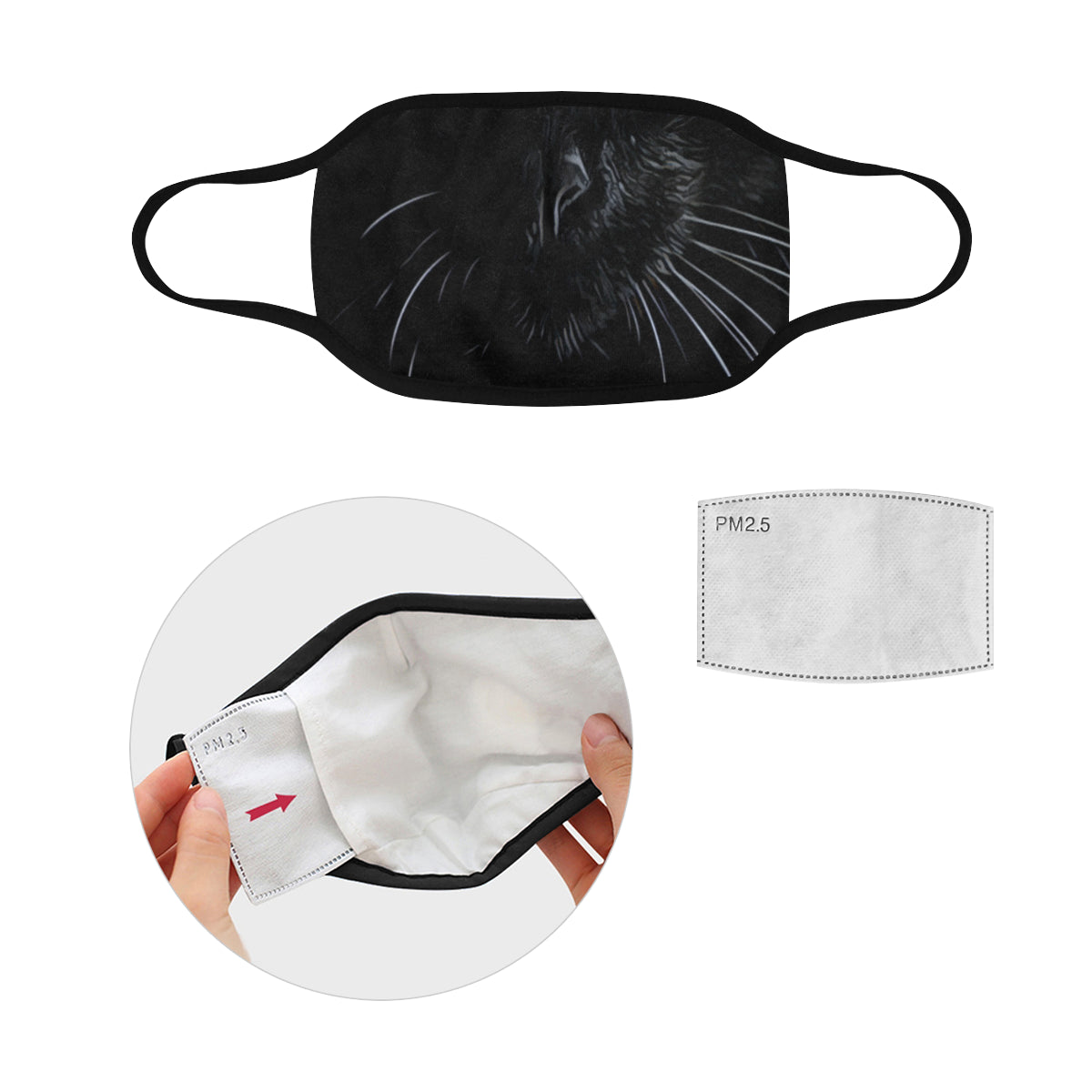 BASTET CAT Mouth Mask in One Piece (2 Filters Included)