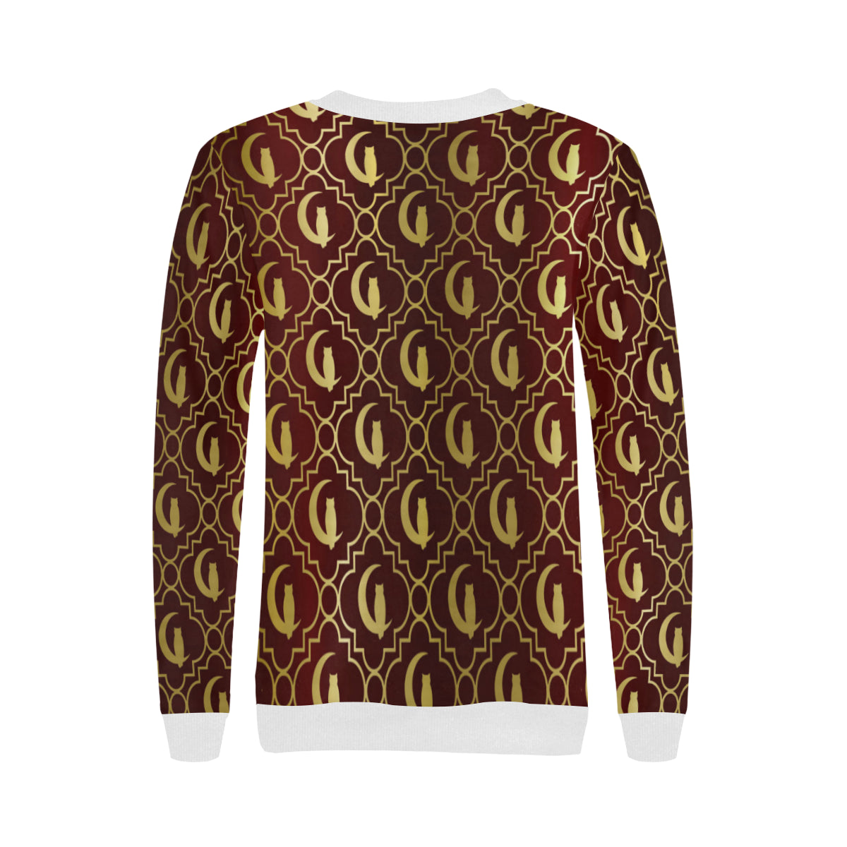 ELEGANCE BRDXGLD Women's Rib Cuff Crew Neck Sweatshirt (Model H34)