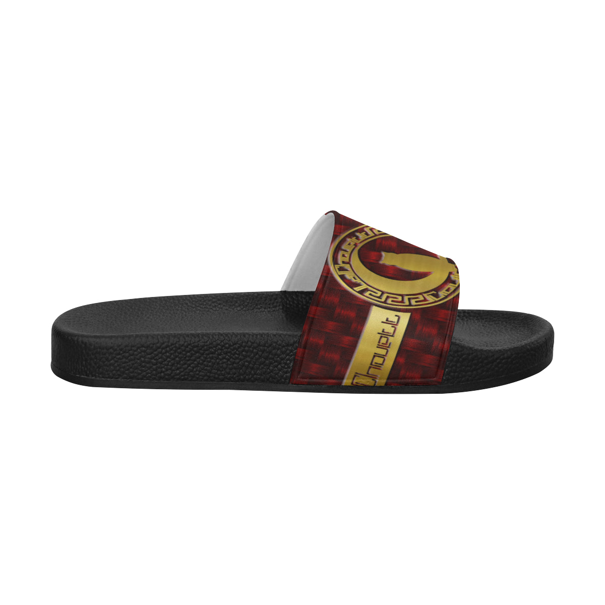 DELUXE RED BELT Men's Slide Sandals (Model 057)
