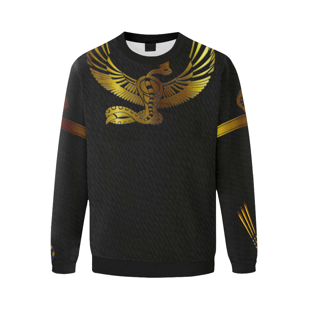 CROOKS AND FLAILS Men's Oversized Fleece Crew Sweatshirt