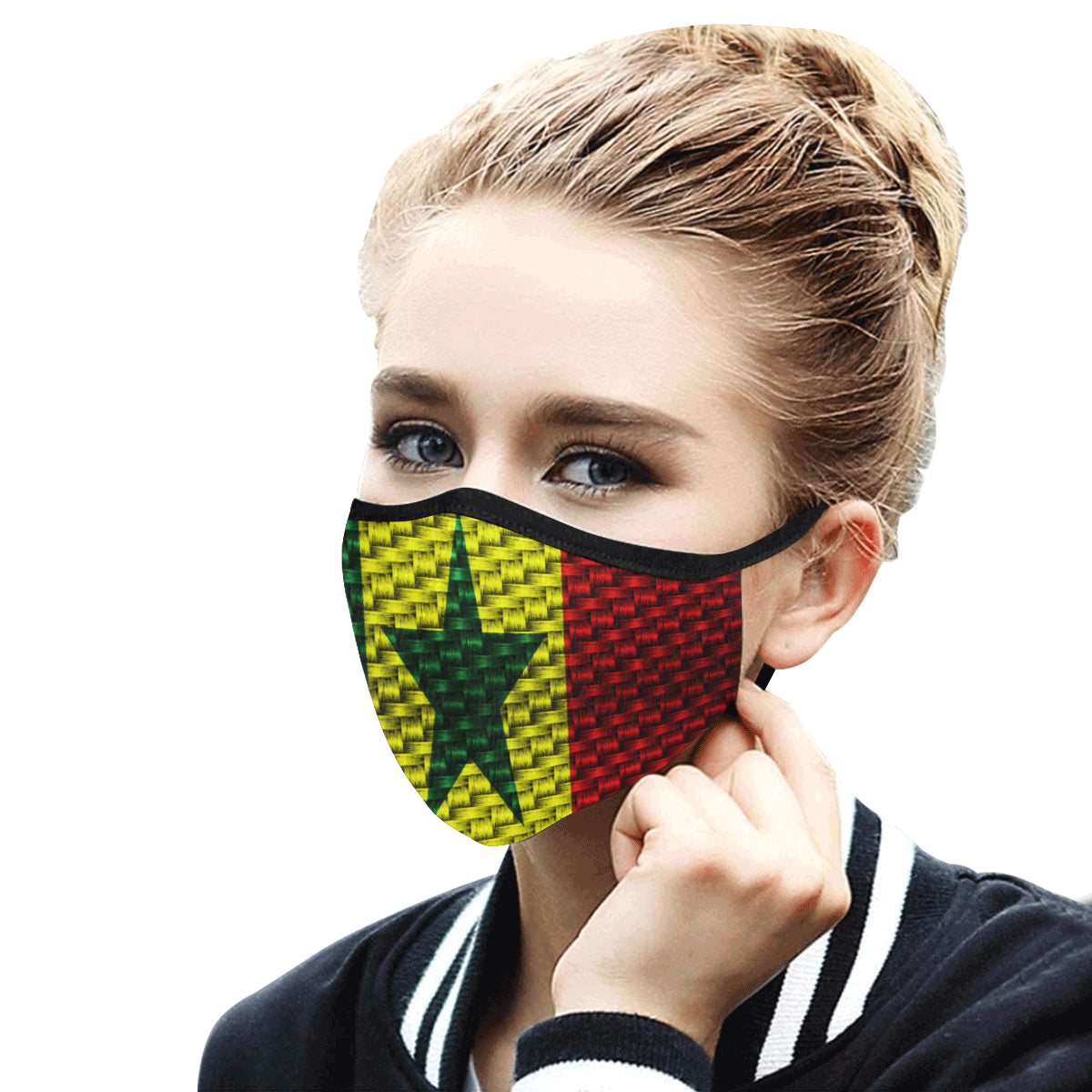 SENEGAL FLAG Mouth Mask in One Piece (2 Filters Included)