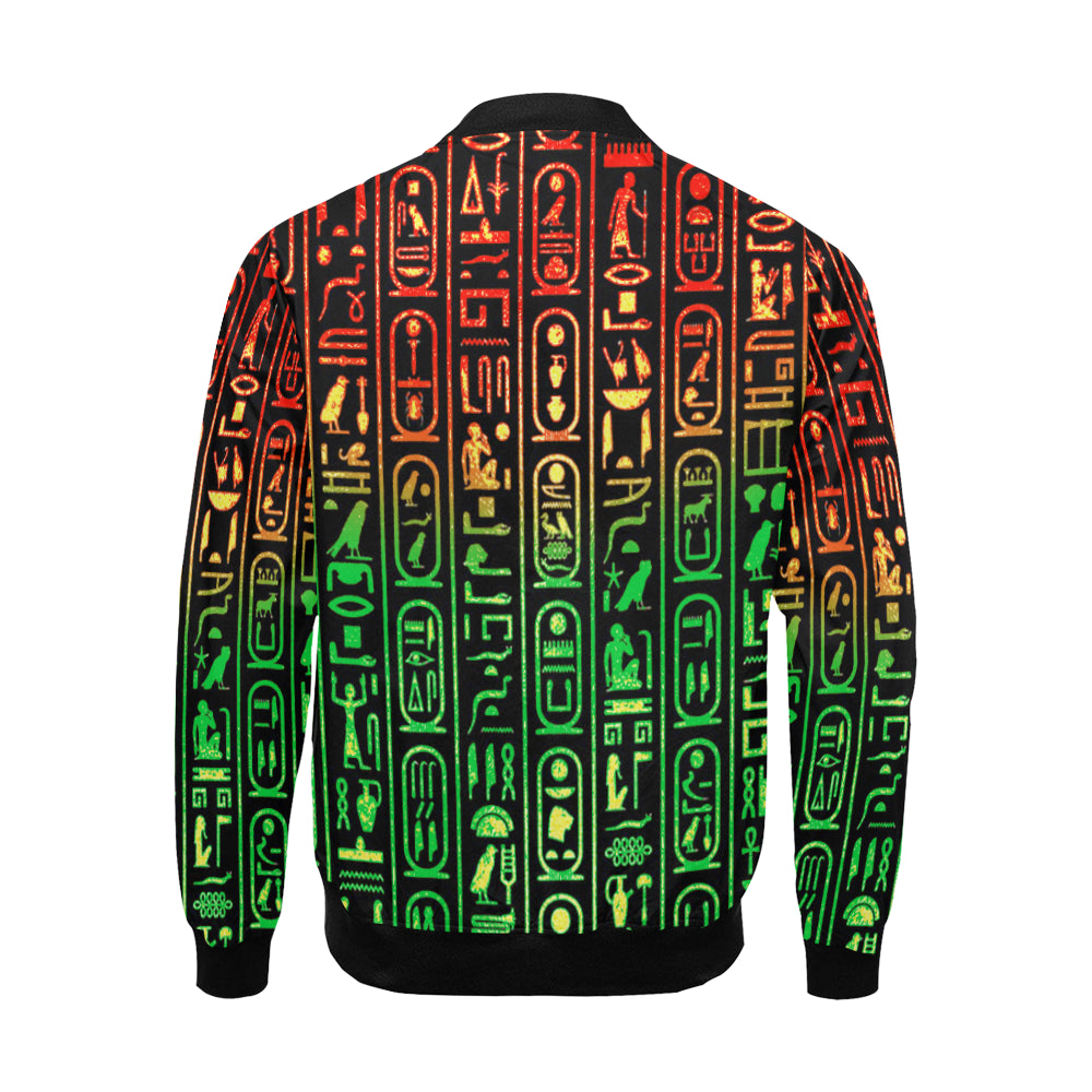 RASTA GLYPH All Over Print Bomber Jacket for Men
