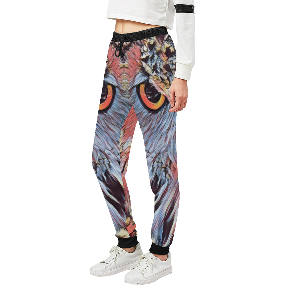 THE OWL Women's All Over Print Sweatpants (Model L11)