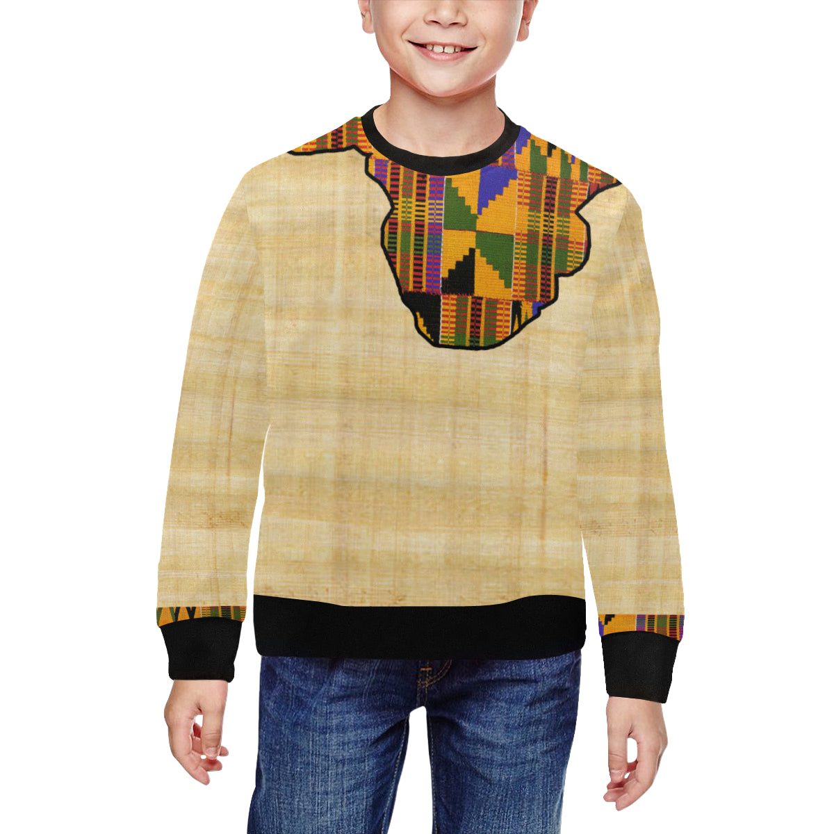 NILE VALLEY All Over Print Crewneck Sweatshirt for Kids (Model H29)