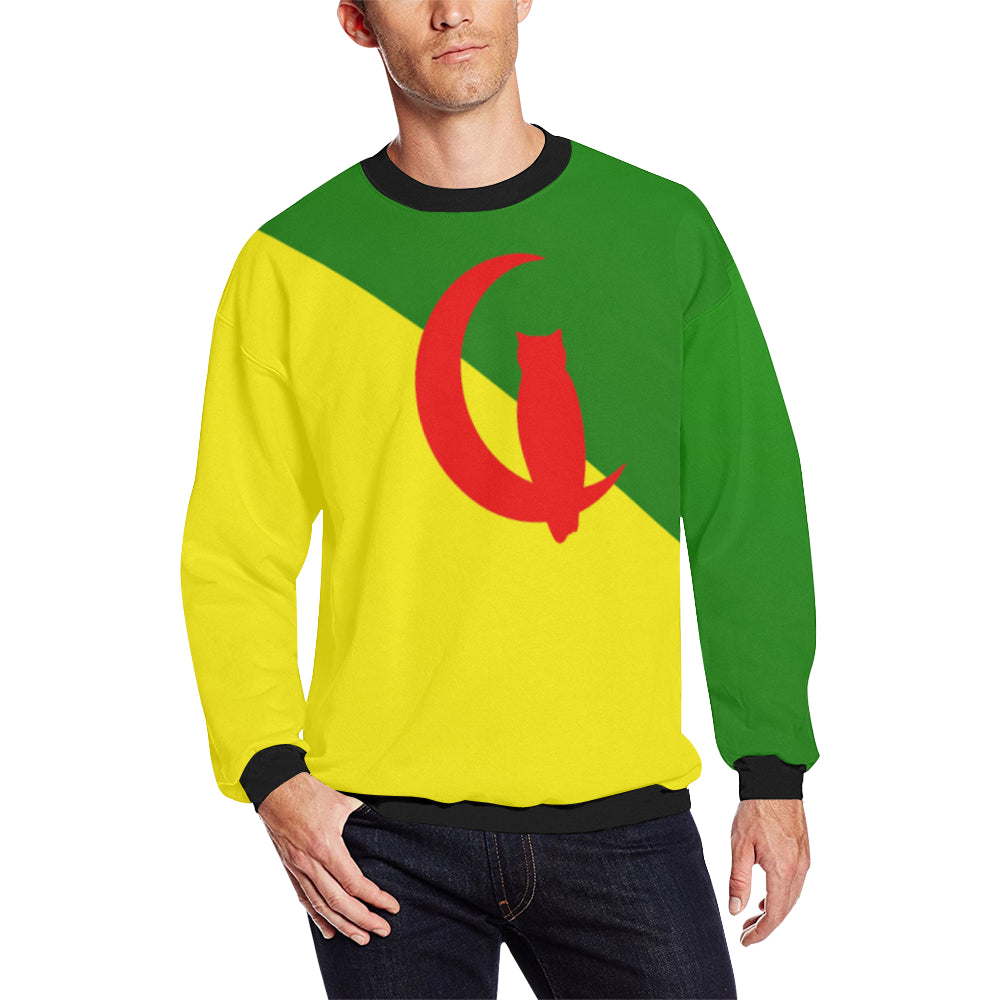 FRENCH GUIANA Men's Oversized Fleece Crew Sweatshirt