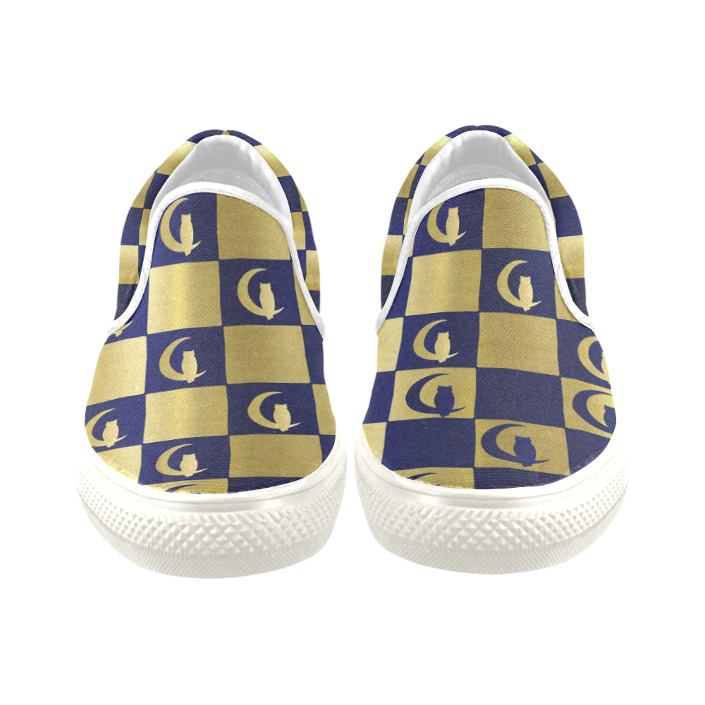 DAMIER LCC Men's Unusual Slip-on Canvas Shoes (Model 019)