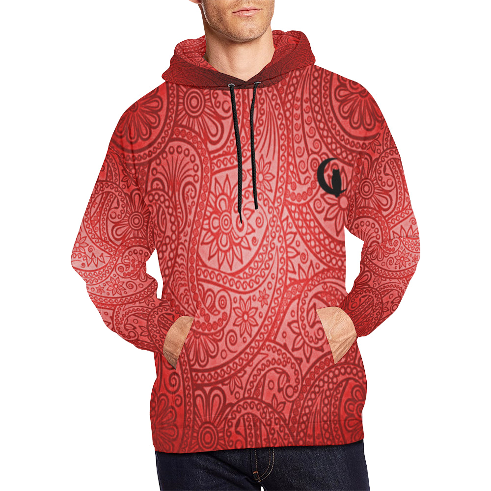LUXURY RED GANG All Over Print Hoodie for Men (USA Size) (Model H13)