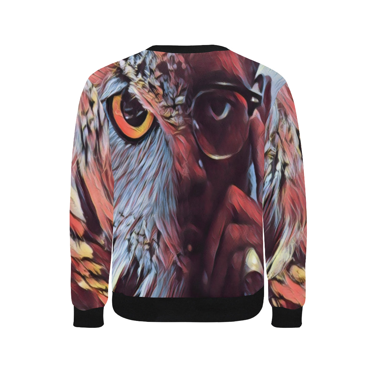 WISE OWL ME Men's Rib Cuff Crew Neck Sweatshirt