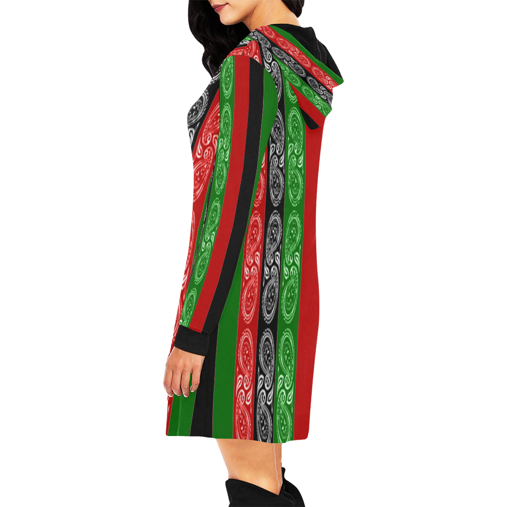 RBG FLAG All Over Print Hoodie Mini Dress (Model H27)