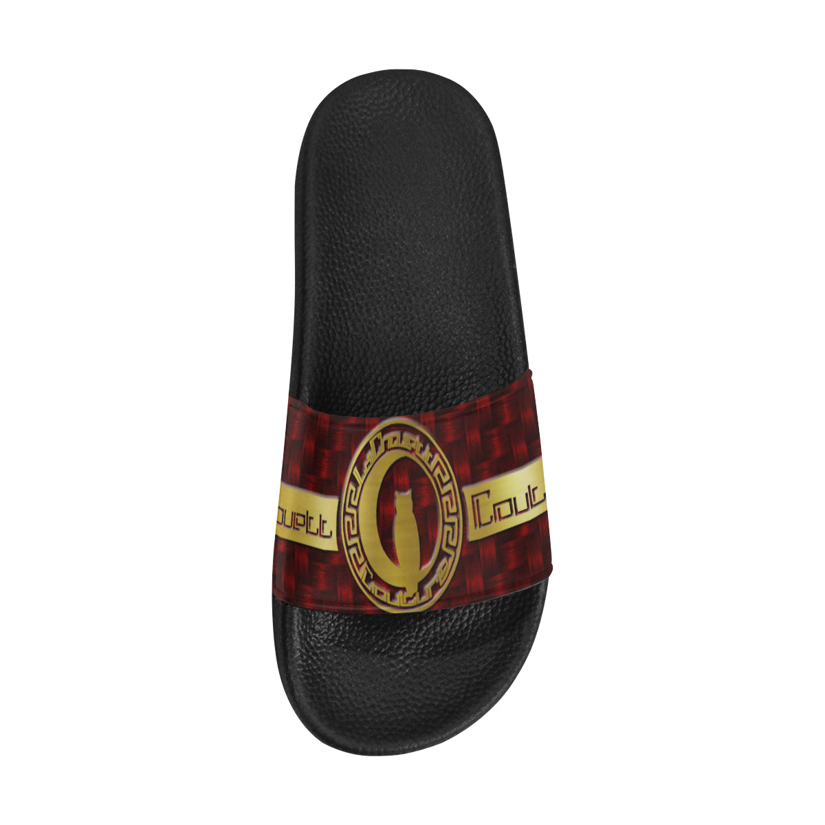 DELUXE RED BELT Men's Slide Sandals (Model 057)
