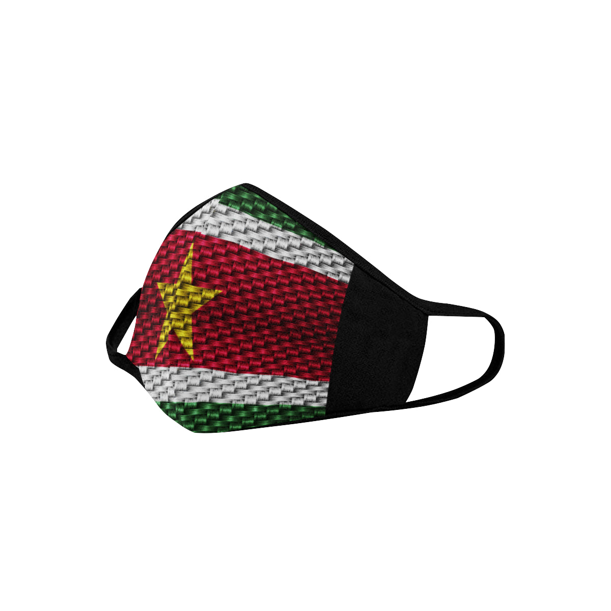 SURINAME FLAG Mouth Mask in One Piece (2 Filters Included)