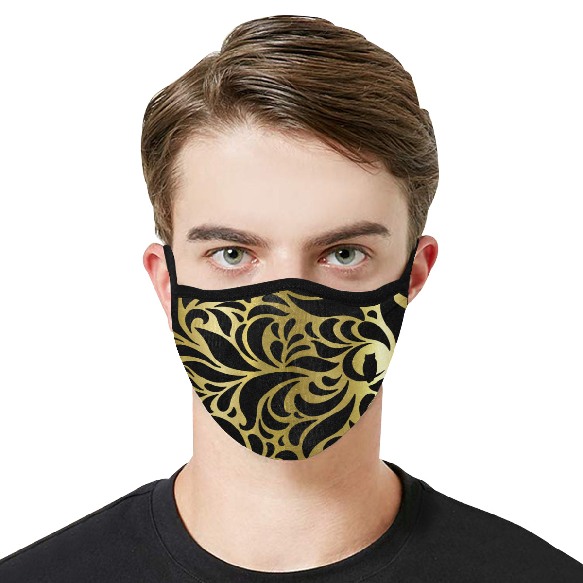 GORGIOUS GOLD LEAF Mouth Mask in One Piece (2 Filters Included)