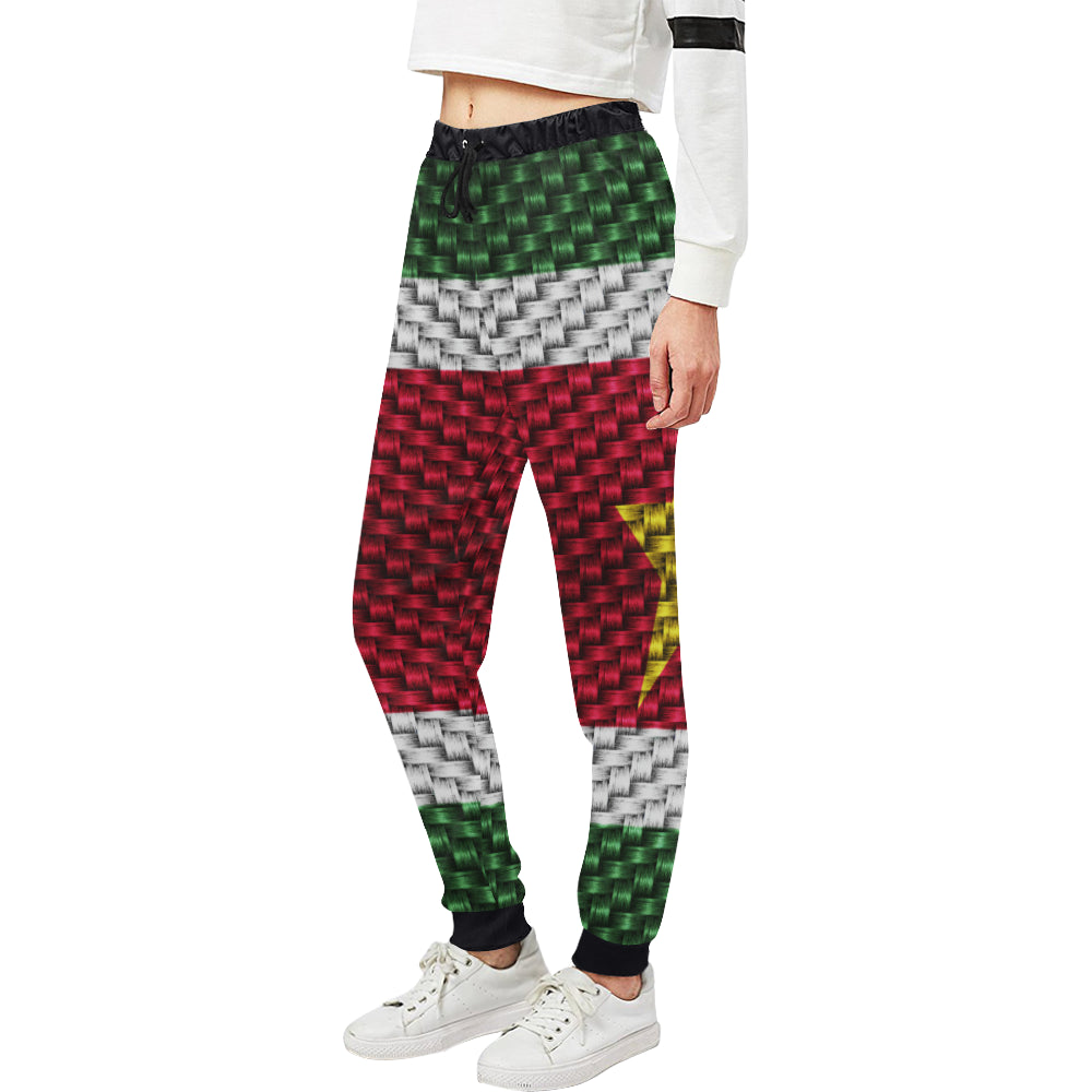 SURINAME FLAG Women's All Over Print Sweatpants (Model L11)