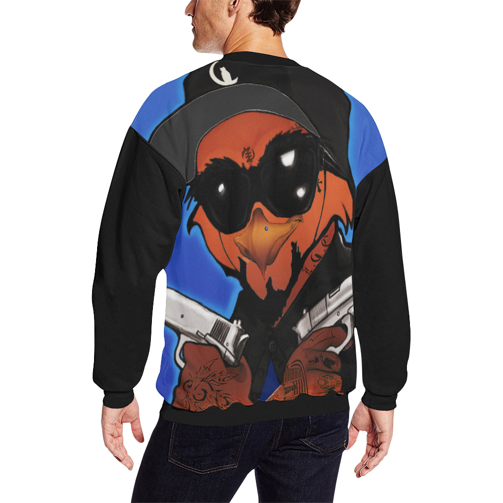 Eazy-LaChouett Men's Oversized Fleece Crew Sweatshirt