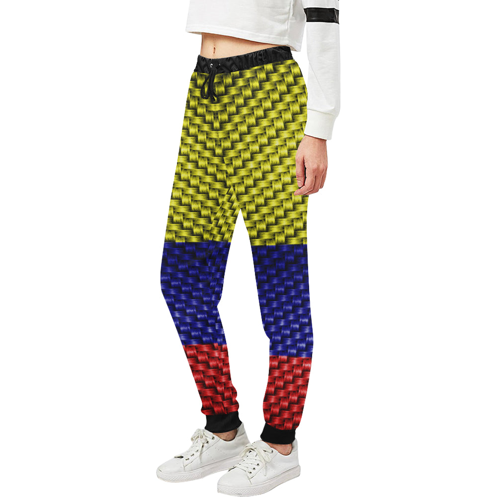 COLOMBIA FLAG Women's All Over Print Sweatpants (Model L11)
