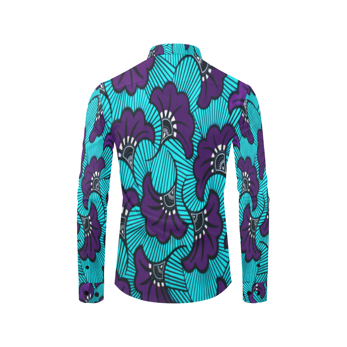 AFRIKA FLOWER Men's All Over Print Casual Dress Shirt