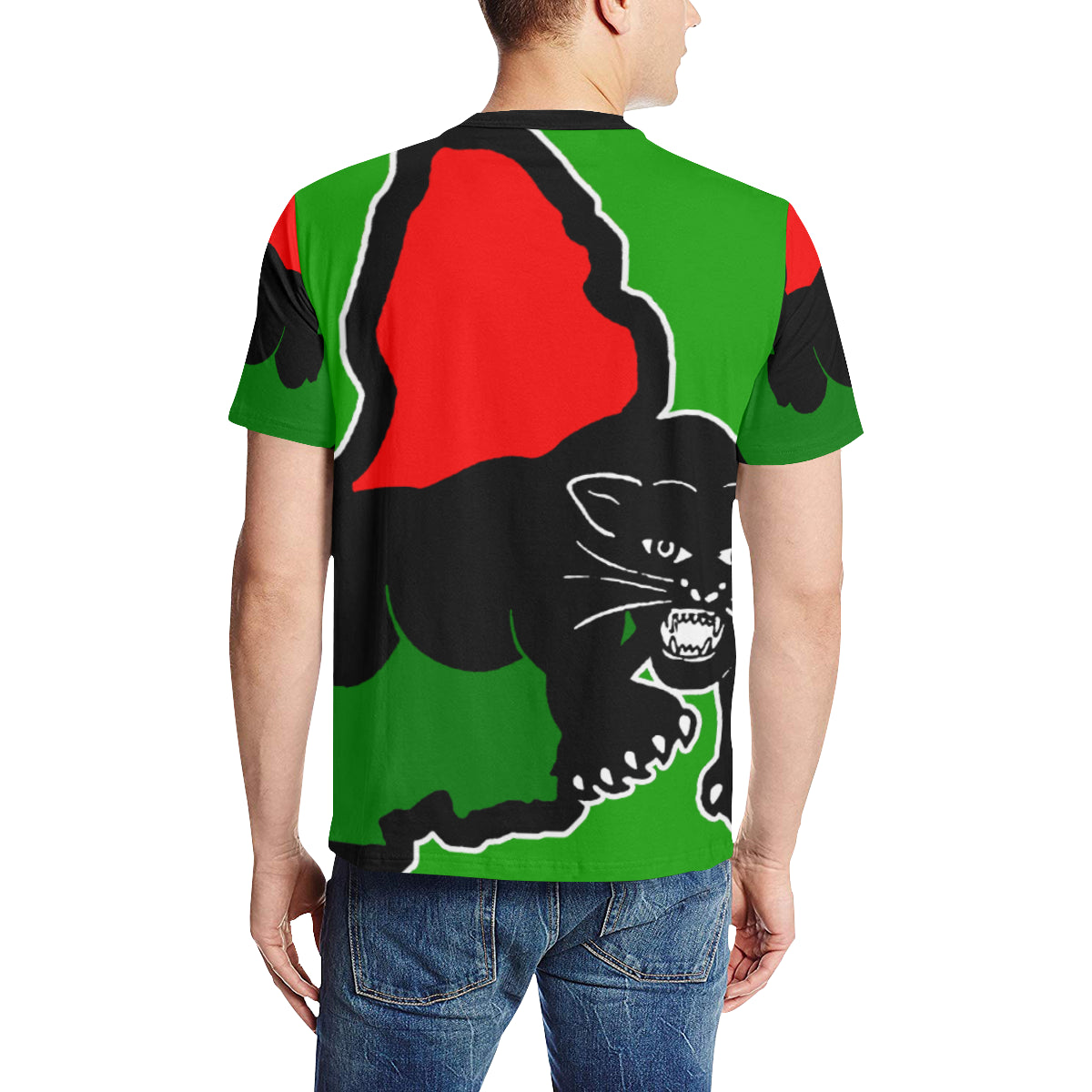 BLACC PANTHER GREEN Men's All Over Print T-Shirt