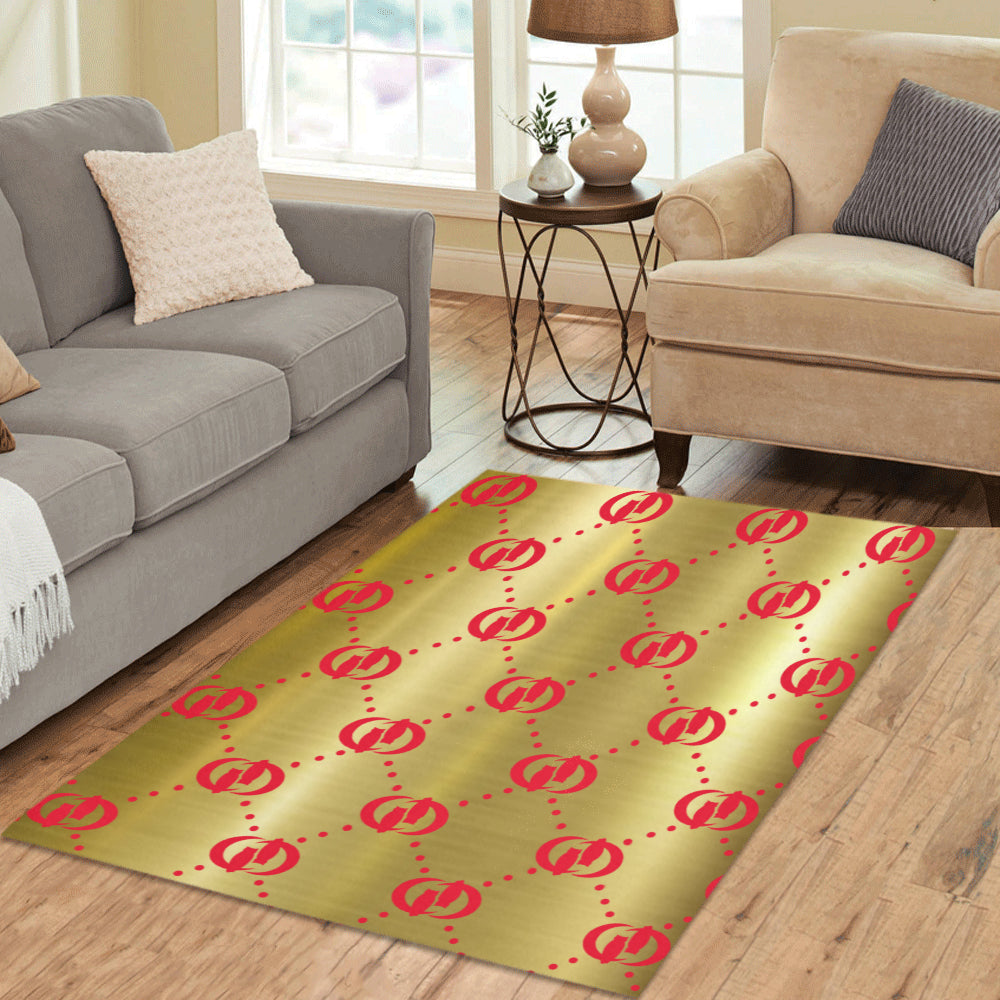 GOODY GOLD RED Area Rug 5'3''x4'
