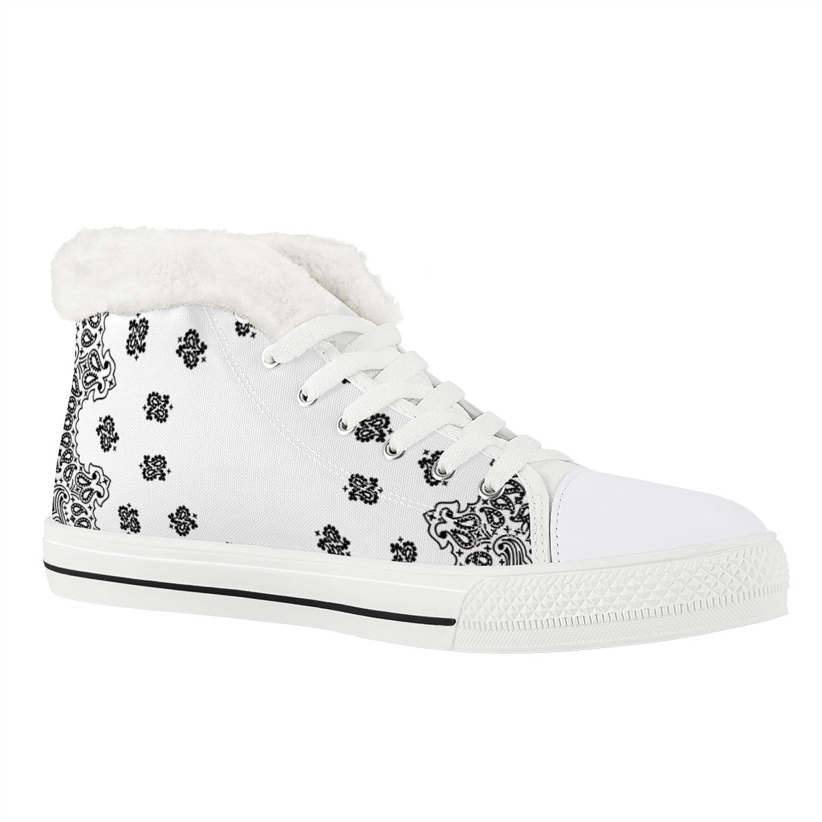 BANDANA WHT Unisex Canvas Shoes