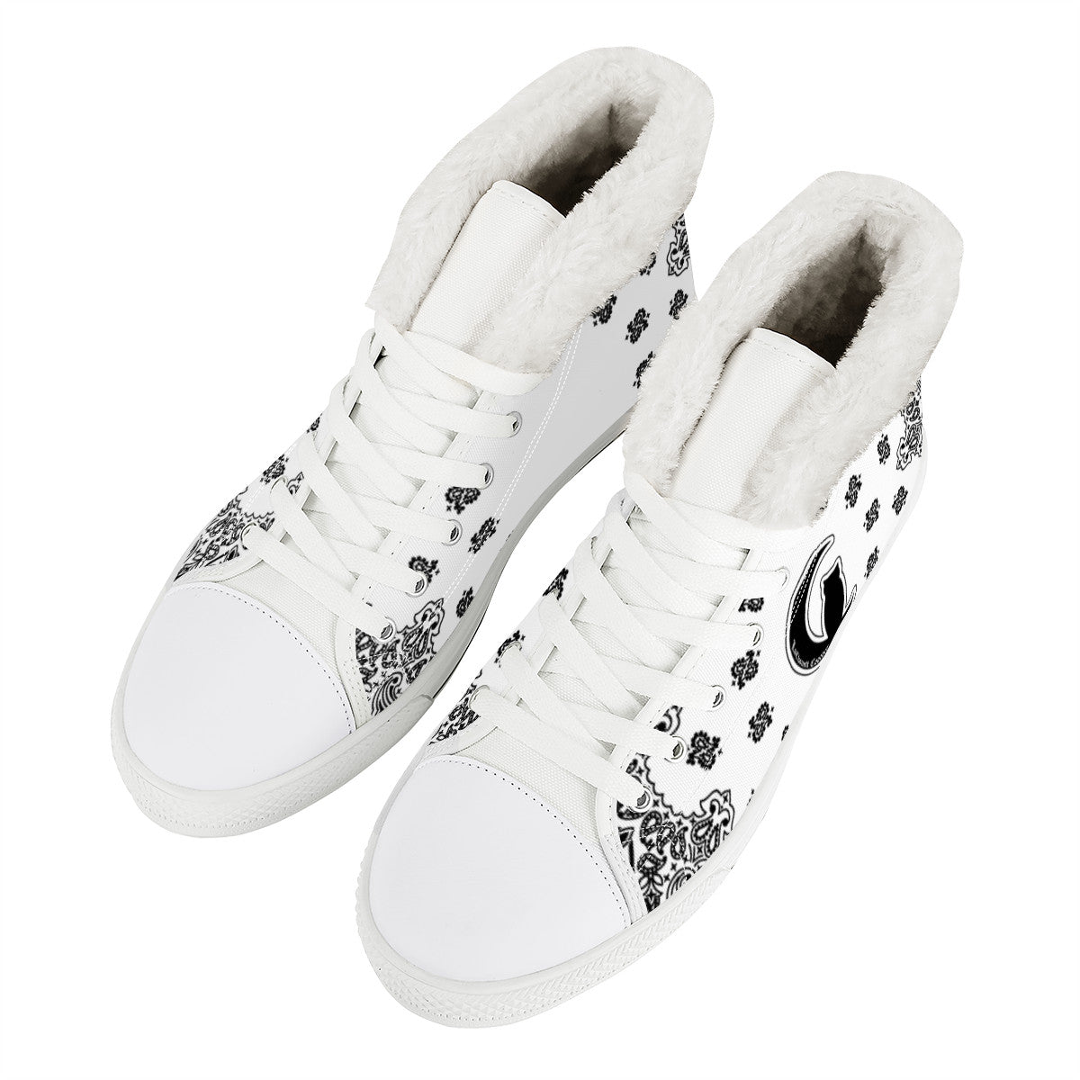 BANDANA WHT Unisex Canvas Shoes