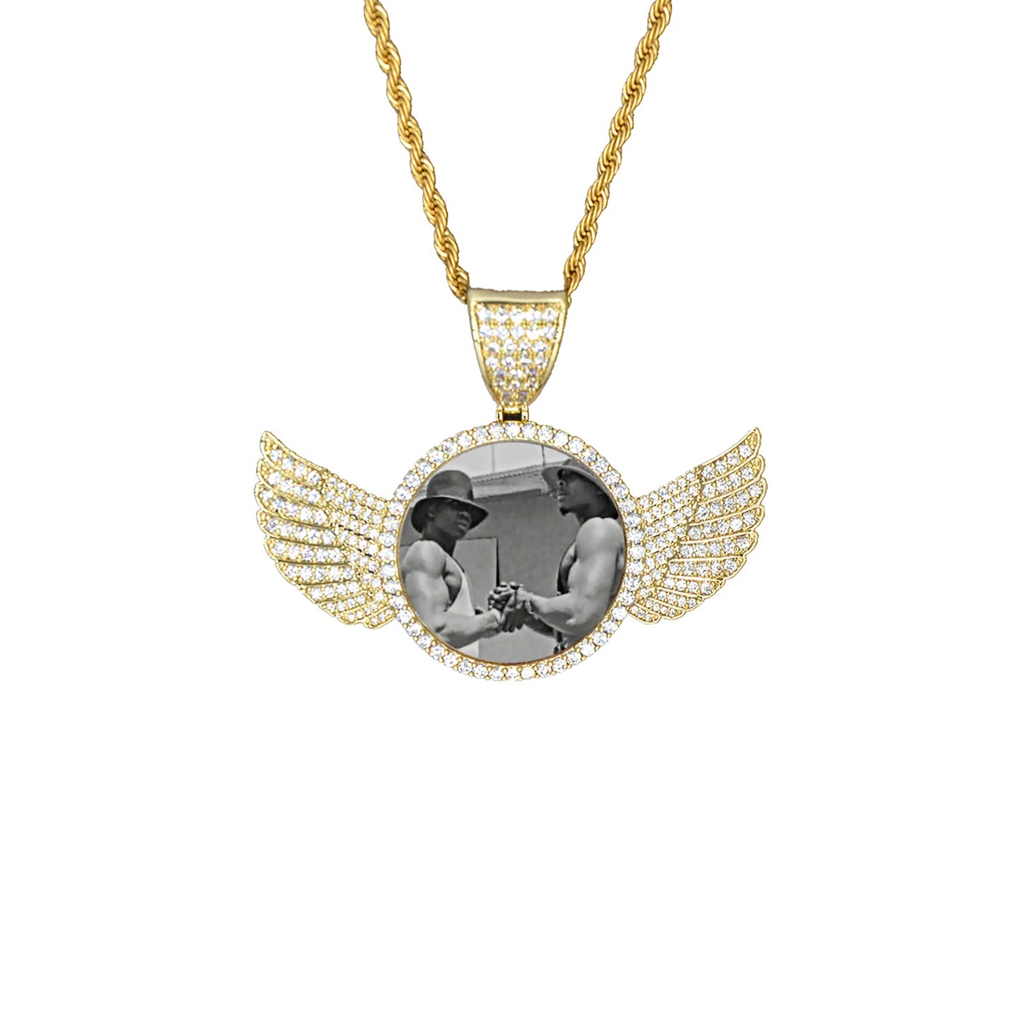TOOKIE AND RAYMOND LEE Wings Gold Pendant with Rope Chain