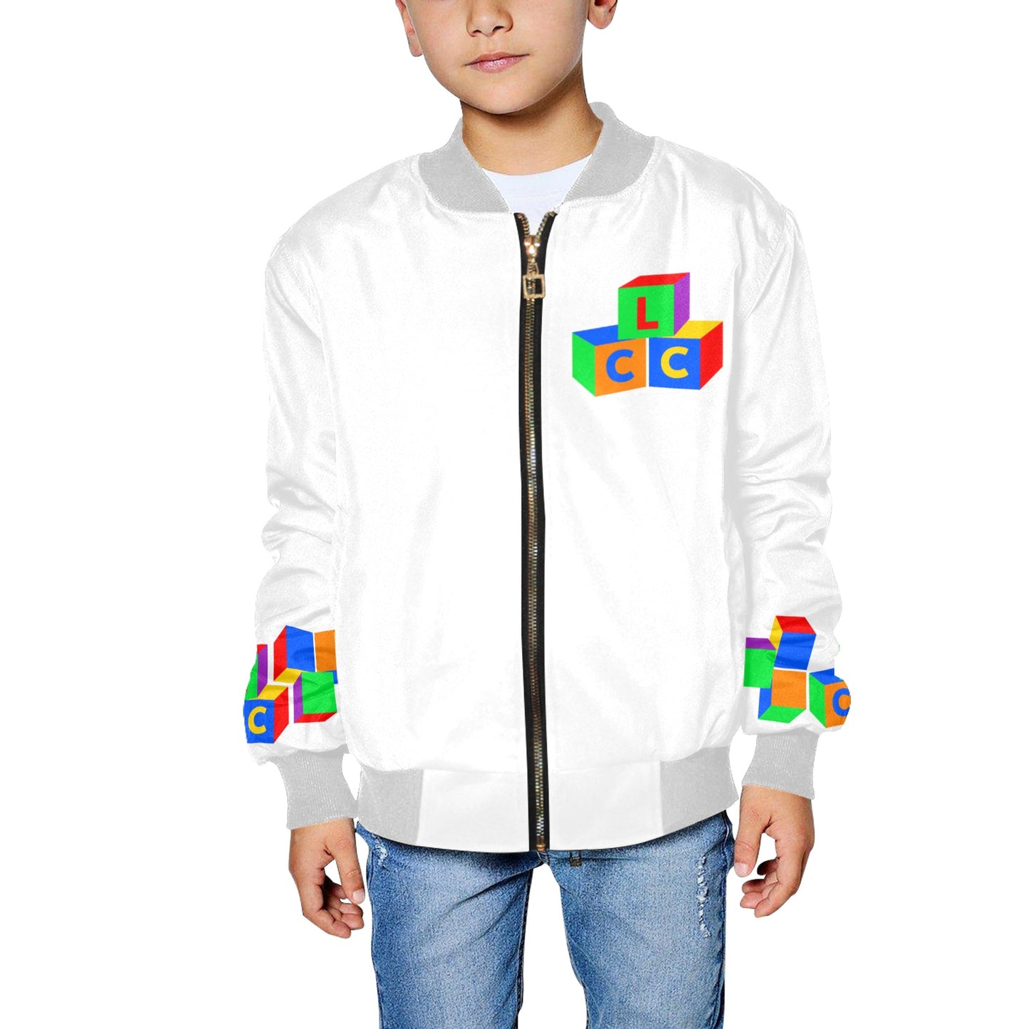 LCC COLORING Kids' All Over Print Bomber Jacket (Model H40)