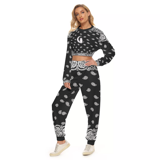 BANDANA FULLY BLC Women's Crop Sweatshirt Suit