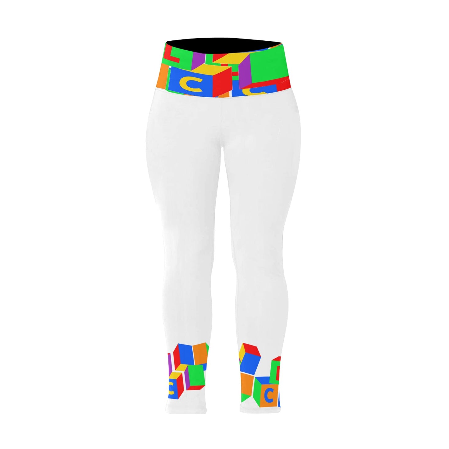 LCC COLORING Plus Size High Waist Leggings (Model L45)