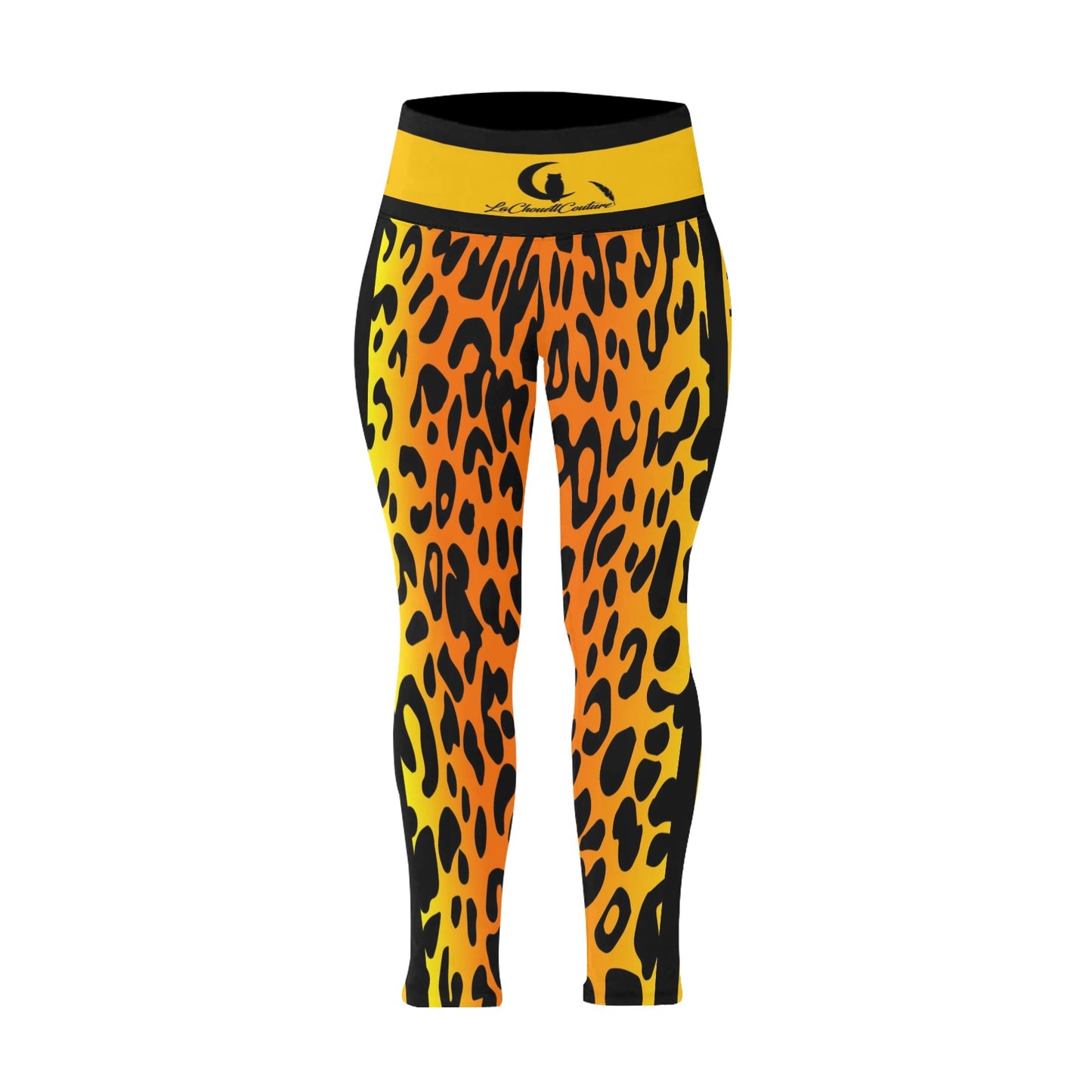 JAGUAR COLOR Plus Size High Waist Leggings (Model L45)