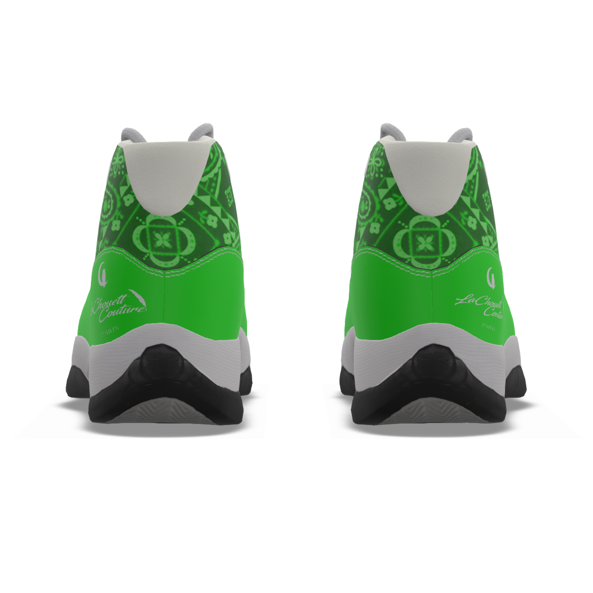 BANDANA VIRAL GREEN Men's High Top Basketball Shoes