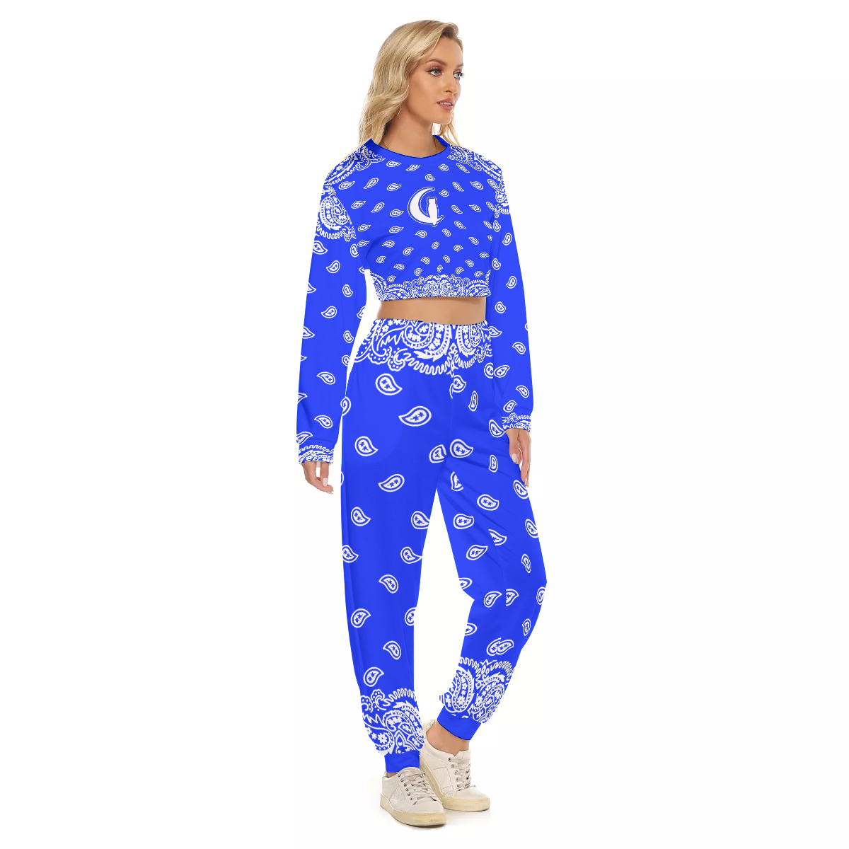 BANDANA FULLY Cs'UP Women's Crop Sweatshirt Suit