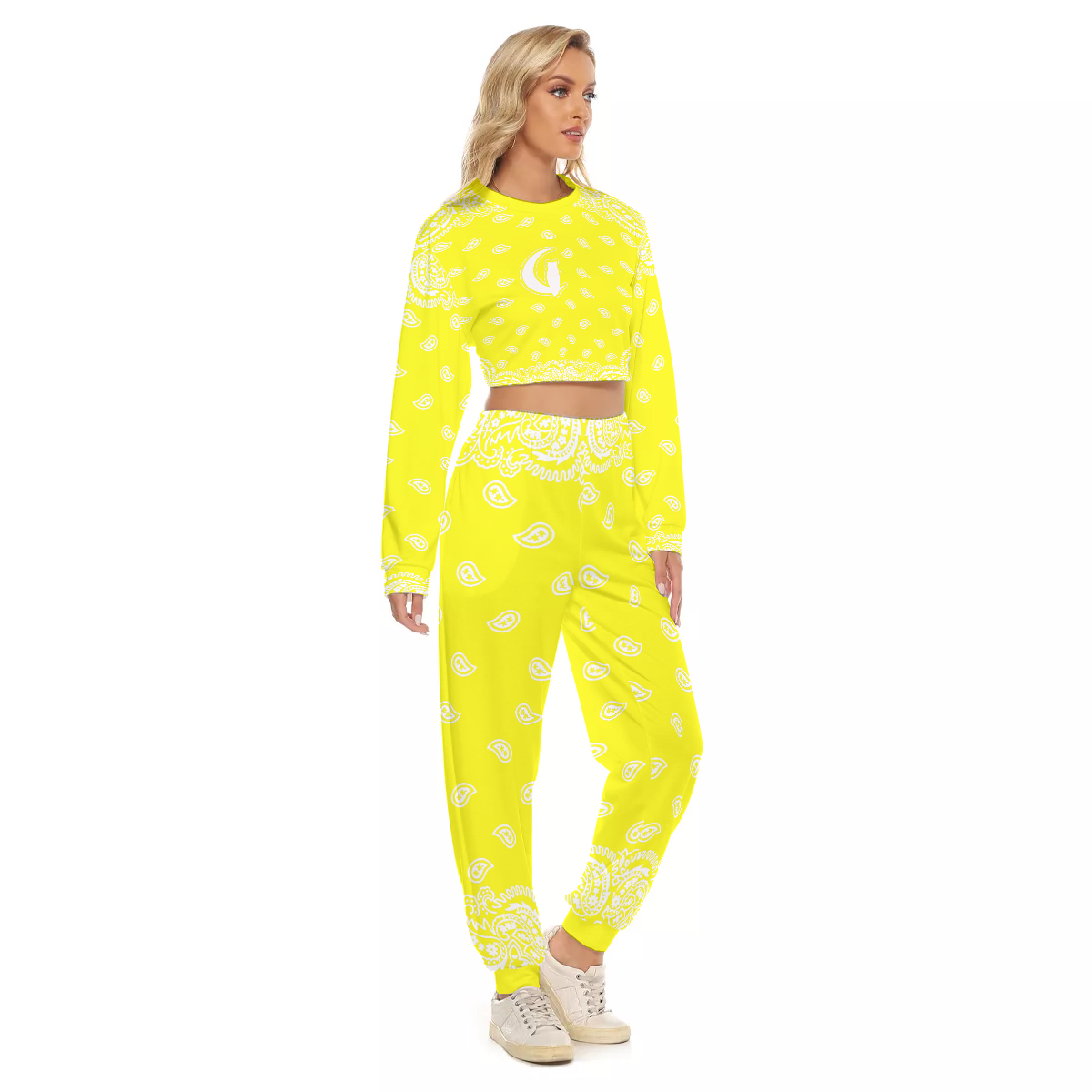 BANDANA FULLY L.K Women's Crop Sweatshirt Suit
