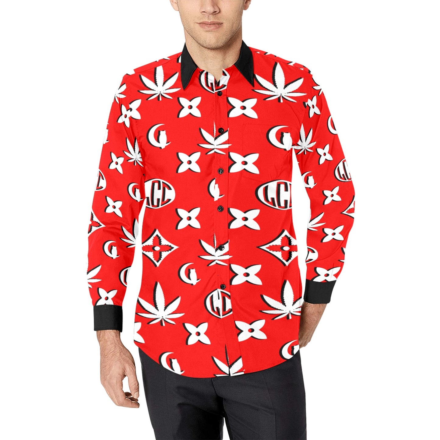 LCC WEEDY Men's Casual Dress Shirt