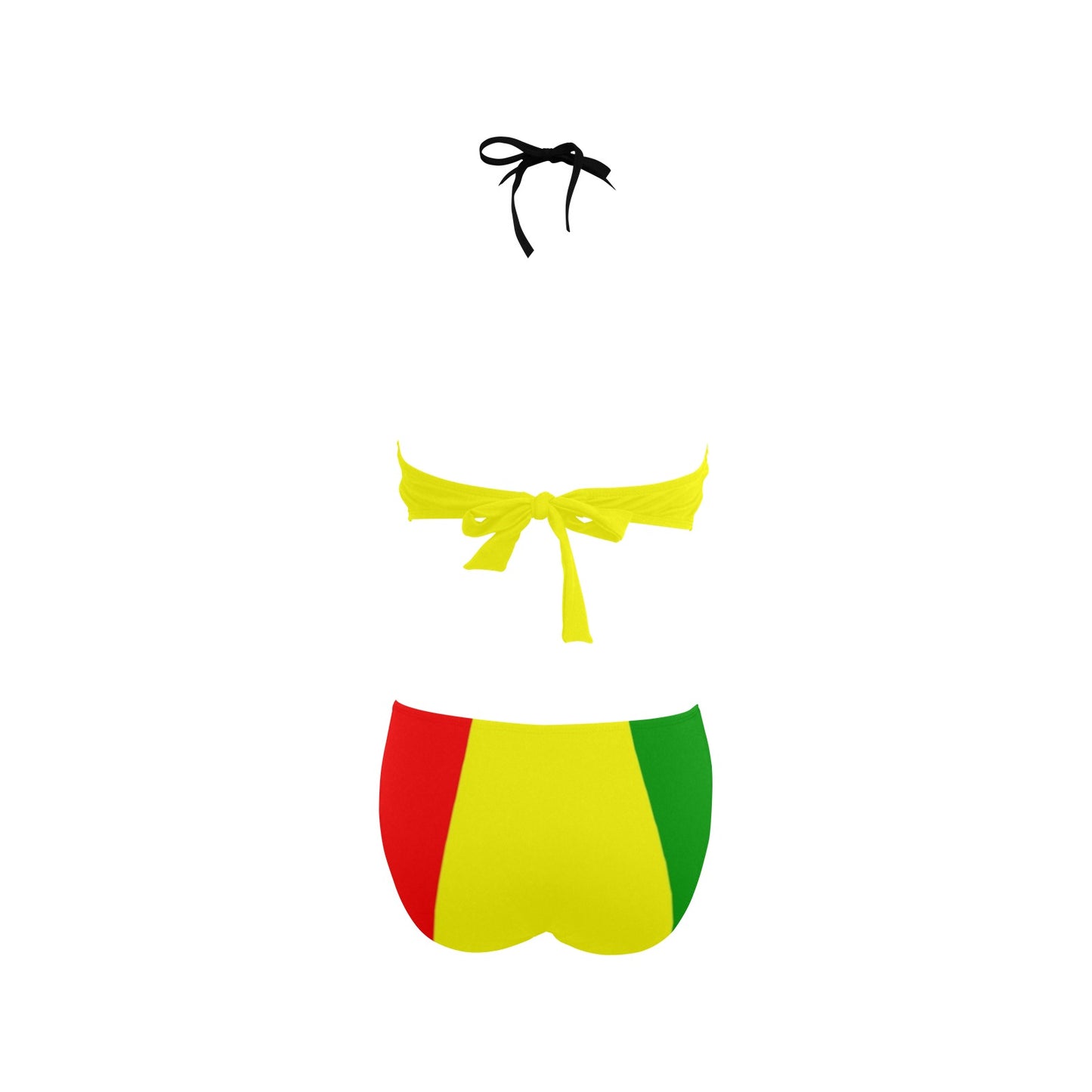 GUINEE FLAG Women's Fringe Swimsuit (Model S32)