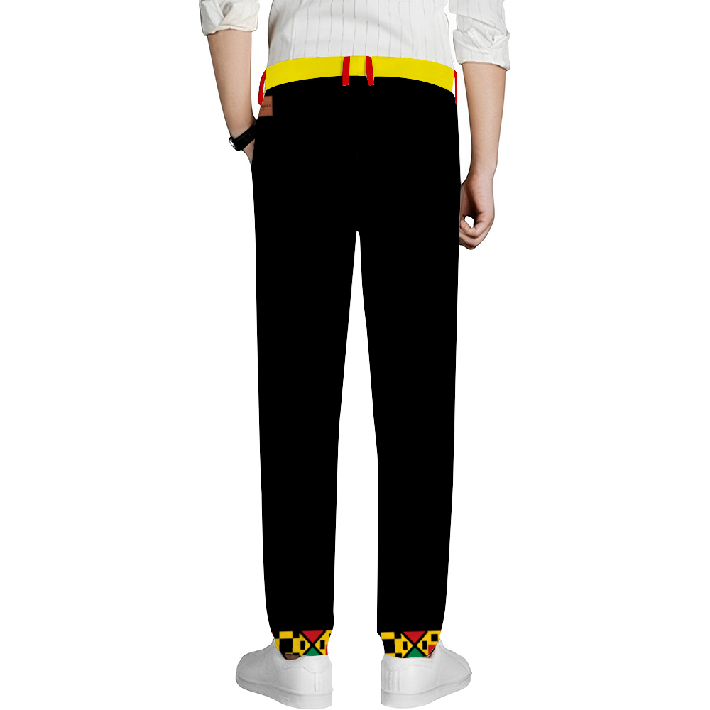 KENTE BUTAN Unisex Stretch Dress Pants Slim Fit Skinny Suit Pants